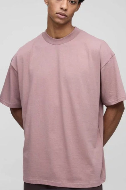 T-SHIRT MAUVE OVERSIZE