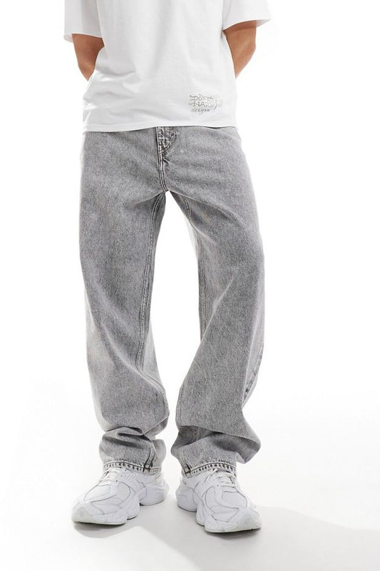 JEAN BAGGY AMPLE GRIS